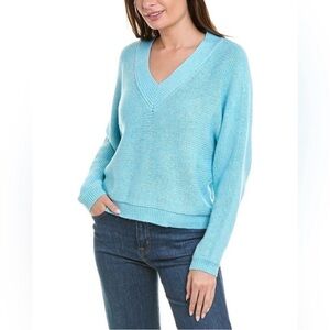 CAbi Sky Blue V-Neck Sweater